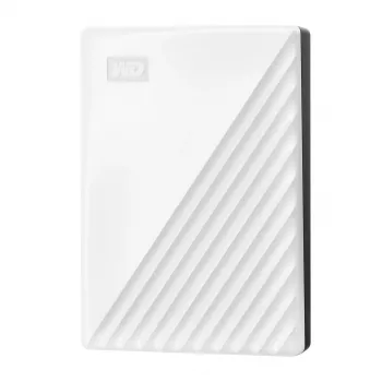Western Digital WD My Passport 5 TB biały USB 3.0 / 2,5 inch, 19,15 mm / szyfrowanie 256-bitowe / WD Backup / biały (WDBPKJ0050BWT-WESN)