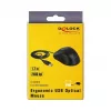 Mysz DeLOCK 12548 Biurowa Leworęczna USB Typu-A Optyczna 2400 DPI