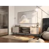 Szafka RTV Cama ALMERA 180,5×42×52,5 cm orzech/kaszmir – blat z płyty wiórowej, rama orzech