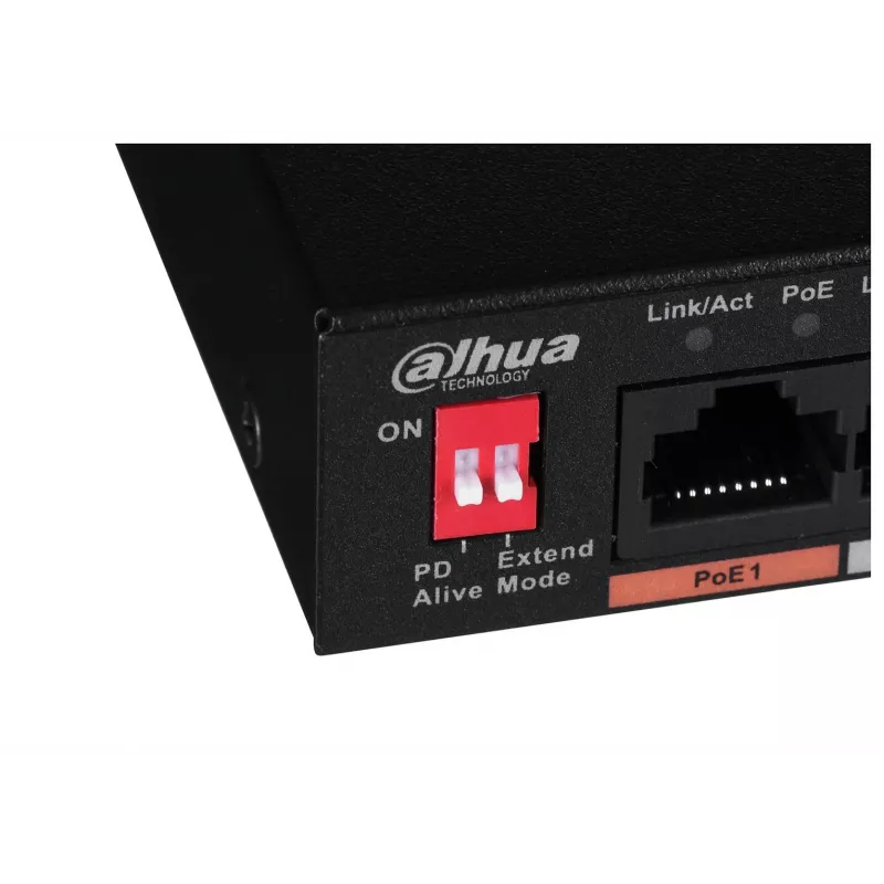 Dahua Technology PFS3006-4ET-60 niezarządzalny przełącznik L2 Fast Ethernet (10/100) Power over Ethernet (PoE) czarny