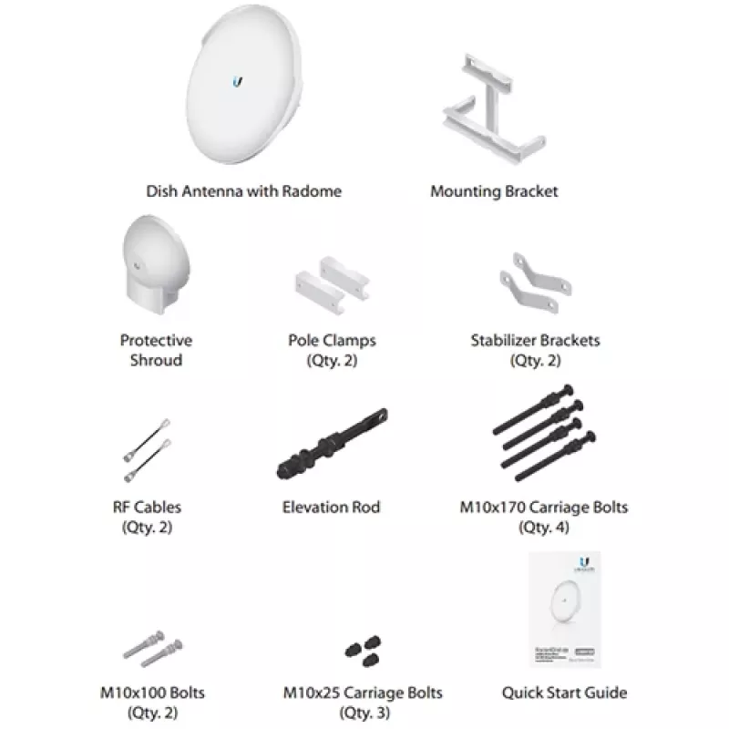 Ubiquiti RocketDish 31dBi, zestaw rakietowy AC 5 GHz
