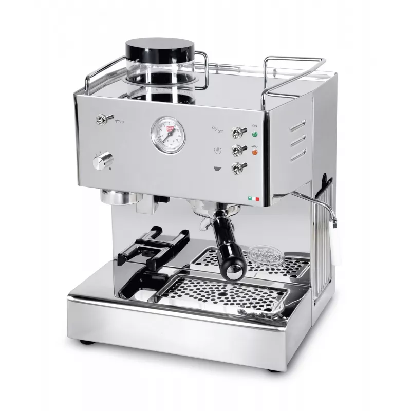 Quick Mill Pegaso, Ekspres do kawy, ziarna kawy, Wbudowany młynek, 1200 W, Stal nierdzewna