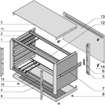 SCHROFF Obudowa kompletna, nieekranowana - PROPAC PRO Enclosure.3HE 28TE 266T (24576001)