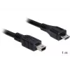 Kabel USB DeLOCK 83177 1m Micro-USB B Mini-USB B Czarny