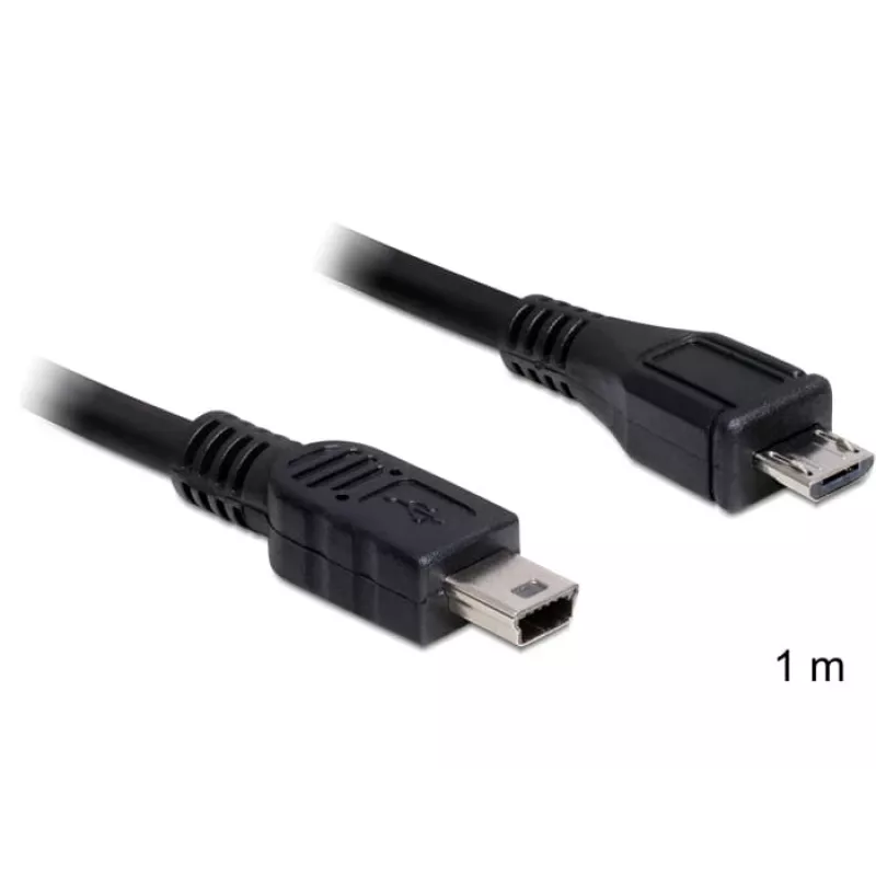Kabel USB DeLOCK 83177 1m Micro-USB B Mini-USB B Czarny