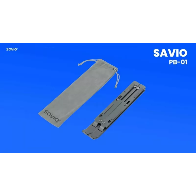Stojak na laptopa Savio SAVPB-01 srebrny