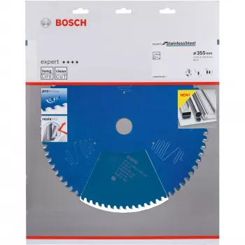Bosch 2608644282 Expert for Stainless Steel tarcza do piły tarczowej, Ø 355 mm, 90 zębów, otwór 25,4 mm, do pił ukośnych i uciosowych