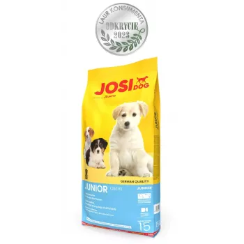 Sucha karma dla psów JOSERA JosiDog Junior — 15 kg, kurczak, 25% białka, 13% tłuszczu, dla psów juniorów, wsparcie stawów i układu trawiennego