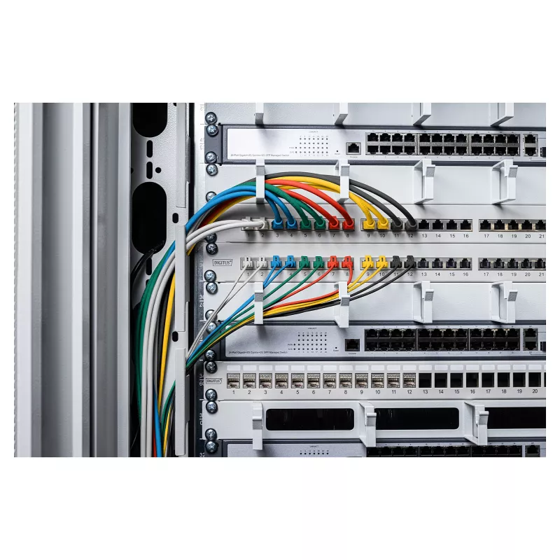 Kabel krosowy DIGITUS CAT6 U-UTP cienki, 5 m, szary – opakowanie 10 szt.