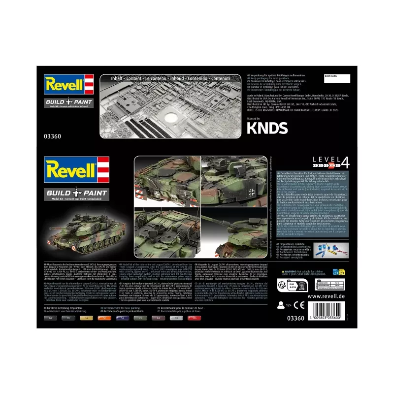 Model plastikowy czołgu wojskowego REVELL Leopard 2A7A1 (skala nieokreślona)