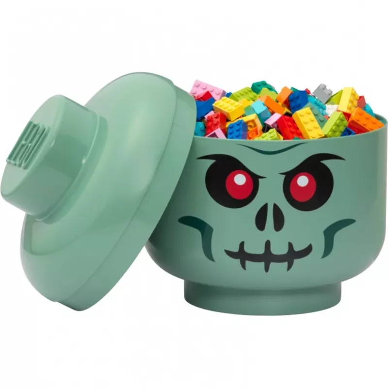 LEGO Storage Head Skeleton , Pudełko do przechowywania czarny/czerwony, duży