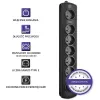 Listwa przeciwprzepięciowa Qoltec 50112 Czarna 6 gniazd AC 230V 3m