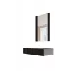 Toaletka z lustrem cama meble PAFOS 80×41,6×100 cm, rama MDF, 1 szuflada, matowa czerń