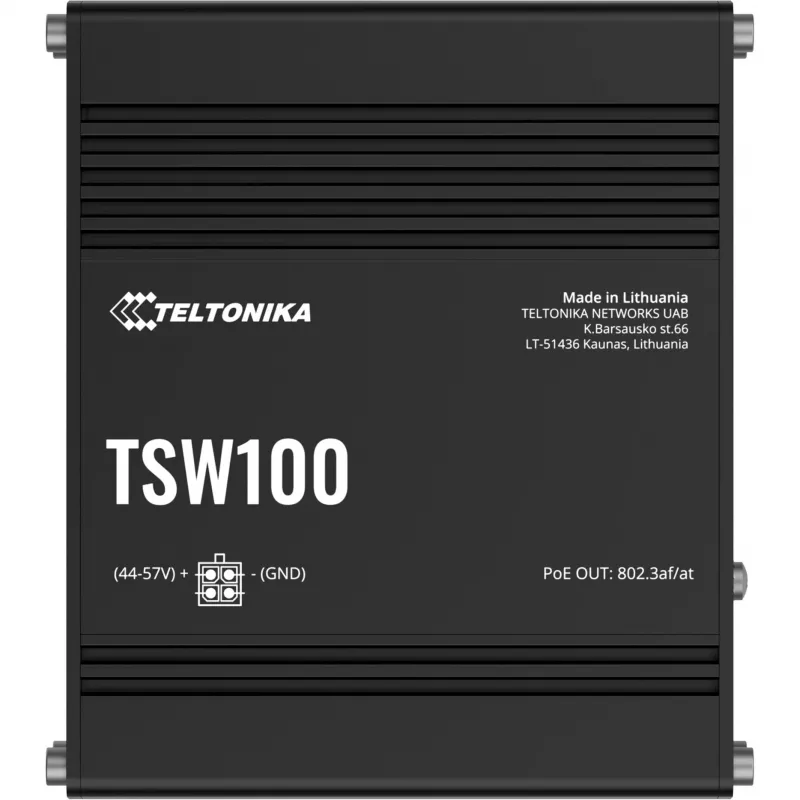 Teltonika TSW100 Przemysłowy niezarządzalny przełącznik PoE