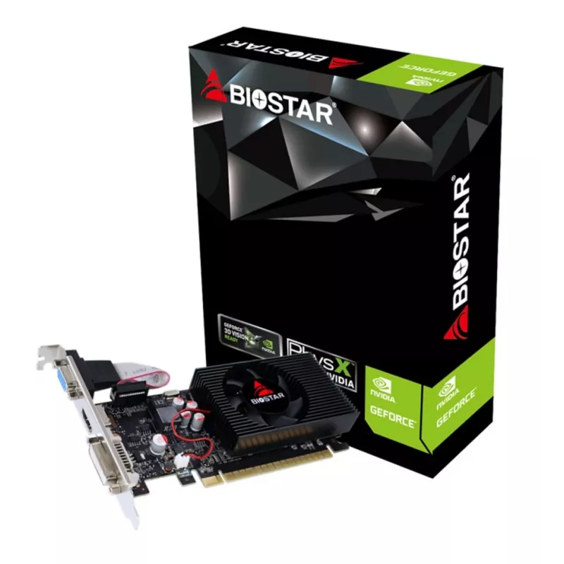 Karta graficzna BIOSTAR GeForce GT 730 VN7313THX1 — 2 GB GDDR3, 128-bit, PCIe 2.0, 700 MHz