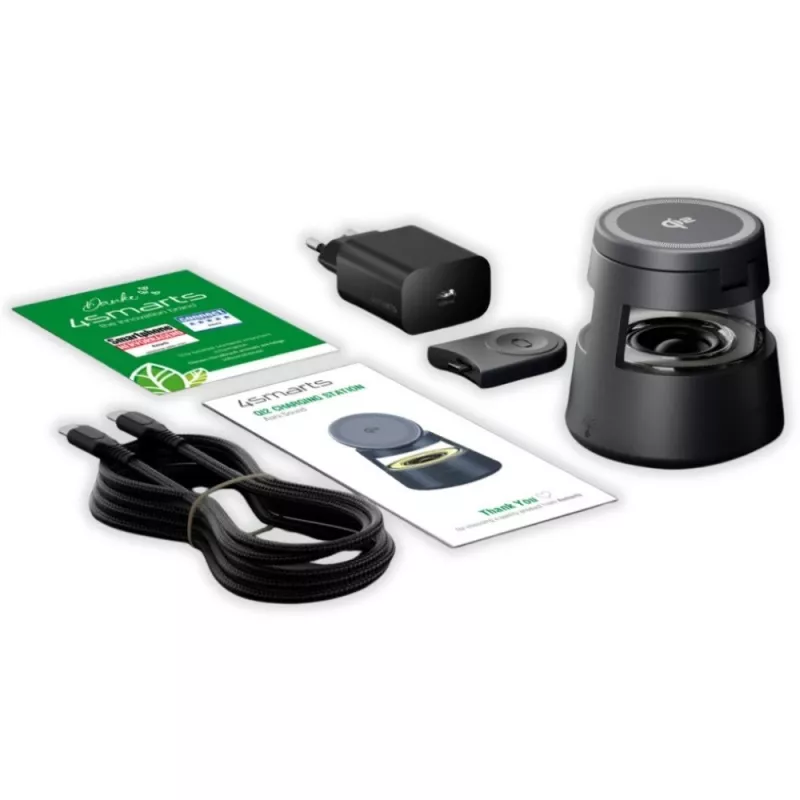 Ładowarka bezprzewodowa 4smarts 541327 USB Type-C Do wewnątrz Szary