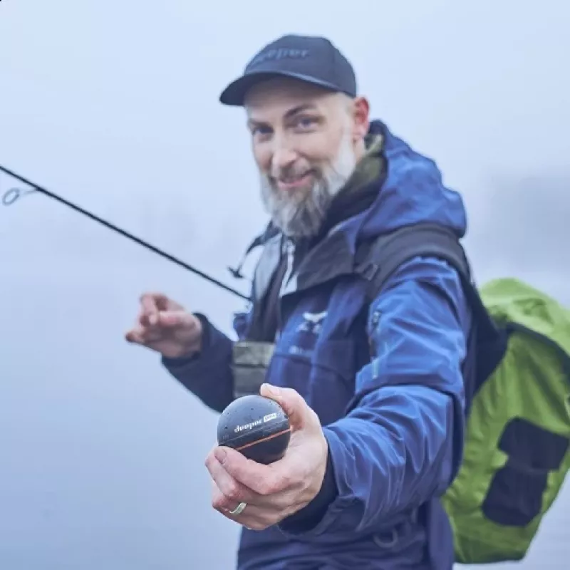 Przenośna echosonda Deeper Smart Sonar PRO+ 2, sonar 675 kHz, zasięg 100 m, 65×65×65 mm, Li‑Ion 950 mAh