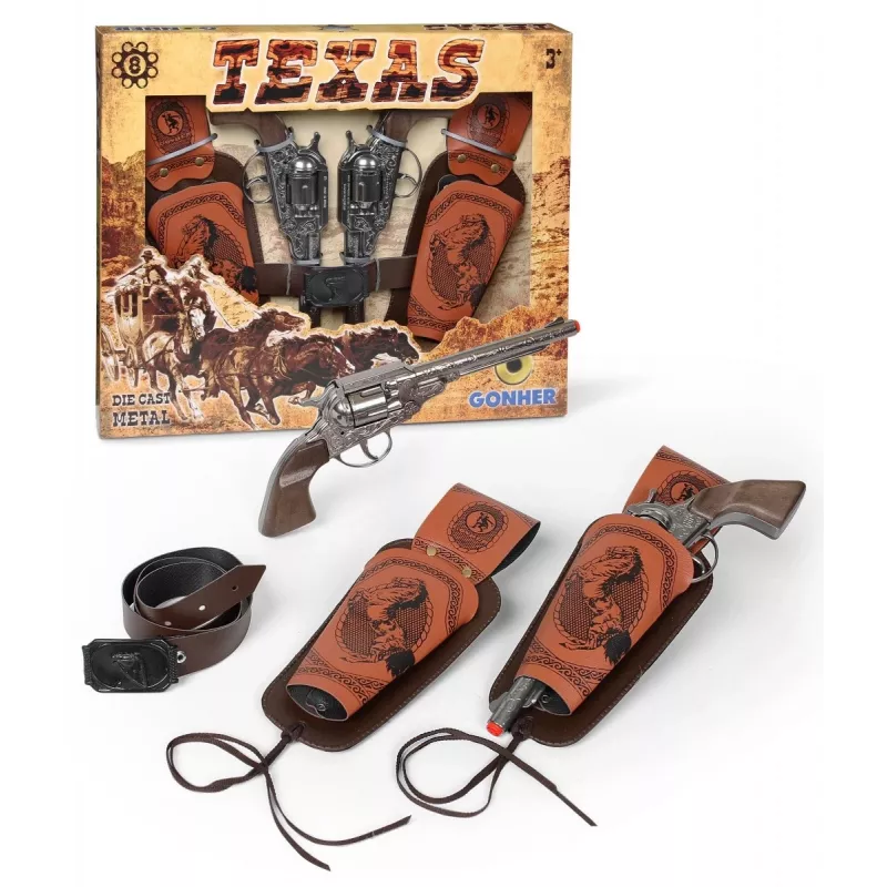 Gonher Zestaw Texas Rewolwer 8 Strzałów (234/0)