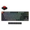 Klawiatura mechaniczna Keychron K1X-B1, 80% (87 klawiszy), USB + Bluetooth, QWERTY angielski, szary, podświetlenie RGB