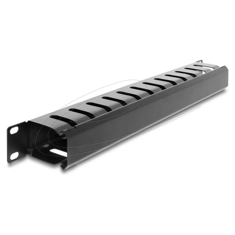 Patch panel DELOCK 67628 1U, czarny nylon, głębokość 483 mm, 70x44,5 mm
