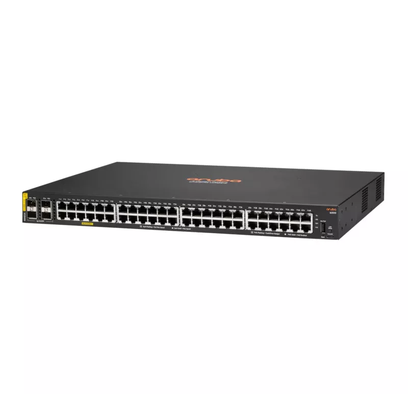 HPE Aruba Networking CX 6000 48G Class4 PoE 4SFP 370W Zarządzany L3 Gigabit Ethernet (10/100/1000) Power over Ethernet (PoE) 1U