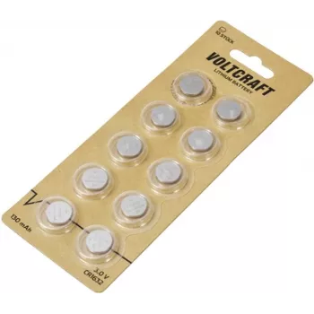 Bateria guzikowa Voltcraft CR 1632 3 V 10 szt. 130 mAh litowa VC-11887465 (VC-11887465)