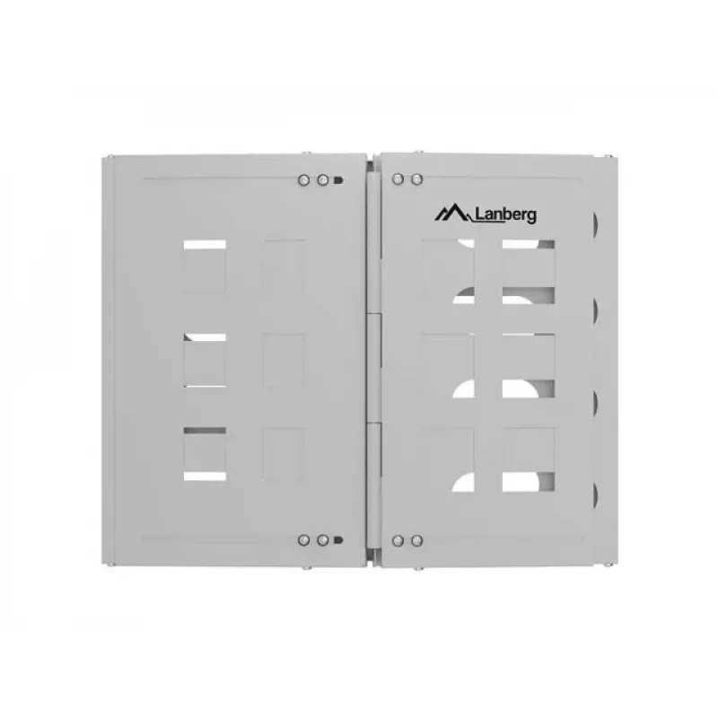 Naścienny rack 19 cali LANBERG 8U, głębokość 497×400/240 mm, szary