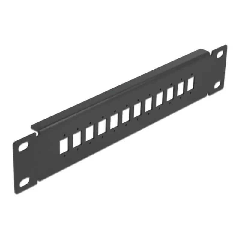 Patch panel światłowodowy DeLOCK 10 cali 12 portów SC Simplex LC Duplex 1U czarny