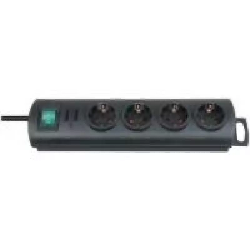 brennenstuhl Steckdosenleiste Primera-Line, 4- fach,schwarz - für den Markt: D / L / A (1153300124)