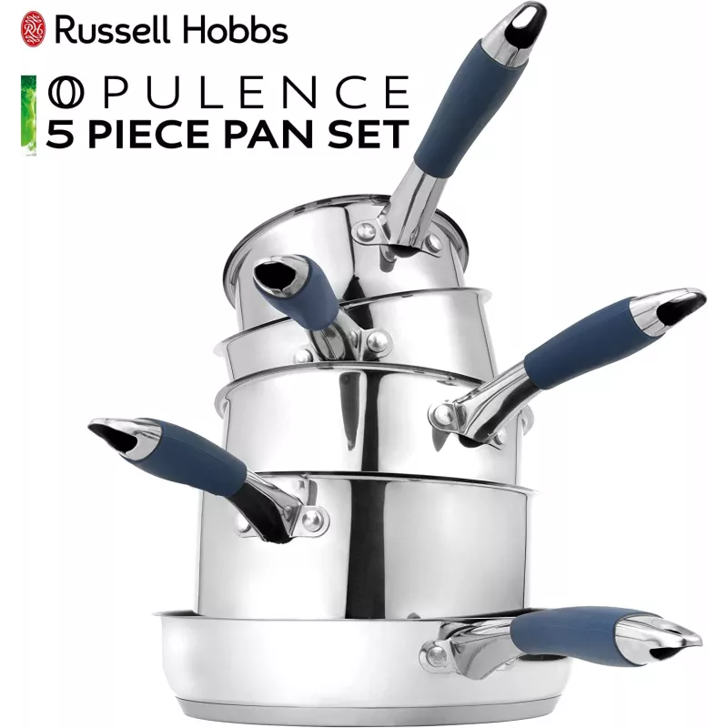Zestaw garnków Russell Hobbs RH01179EU, 5 elementów, niebieski