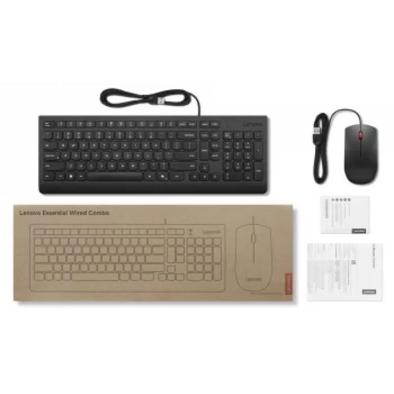 Zestaw przewodowej klawiatury i myszy Lenovo Essential