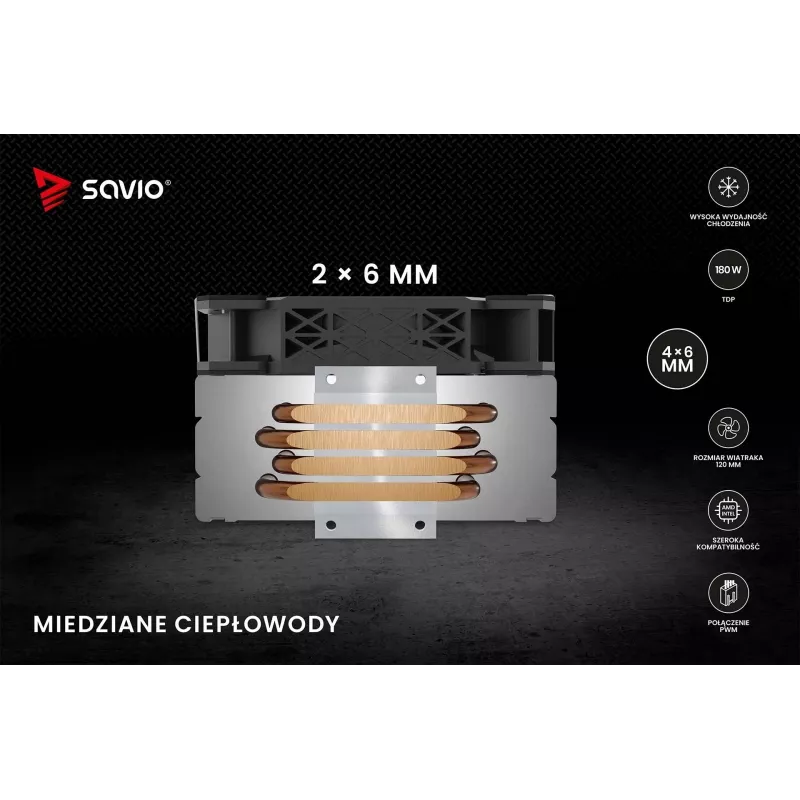 SAVIO VORTEX X2 chłodzenie CPU