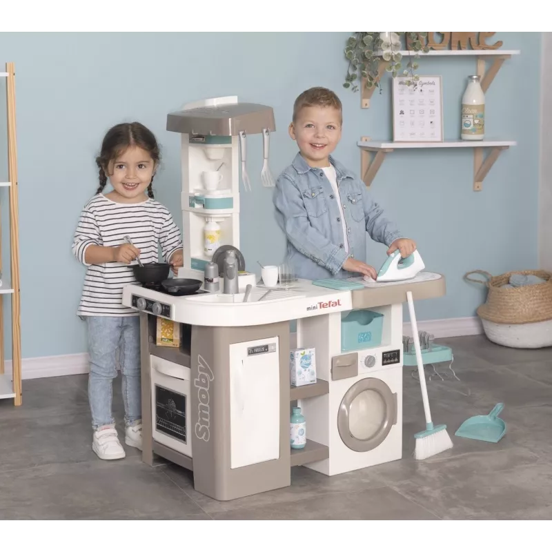 Smoby 311050 kuchnia zabawkowa z kącikiem do prania i akcesoriami
