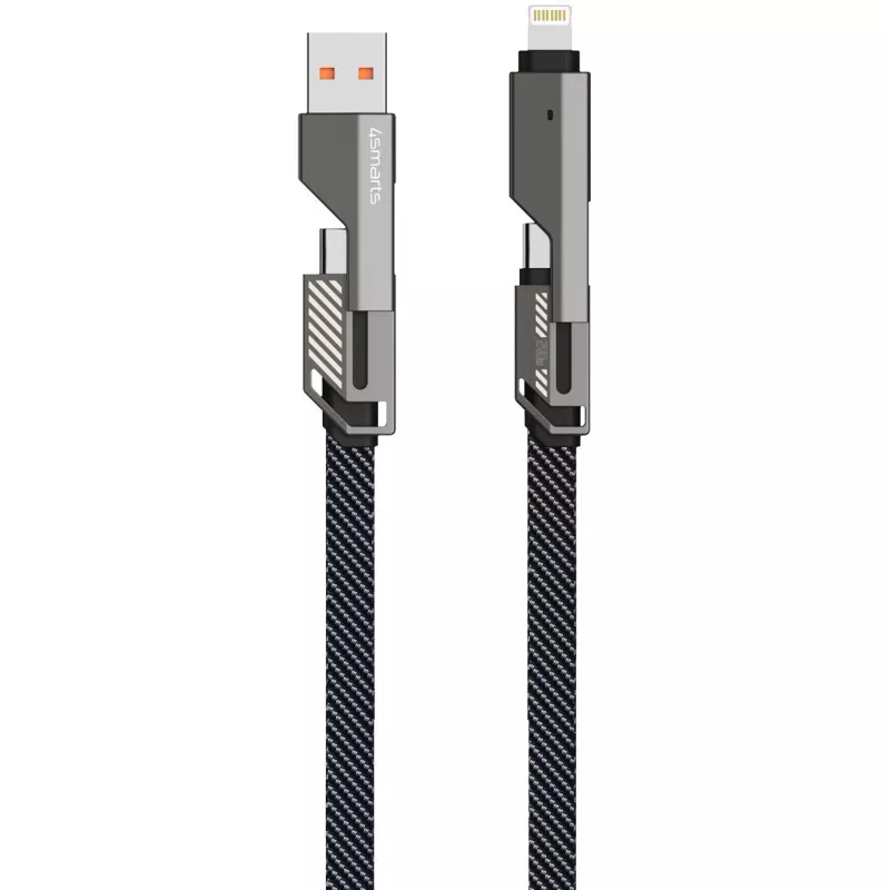 4smarts USB-C Kabel ComboCord Flat 240W+ z brelokiem - Kabel - Cyfrowy/Dane