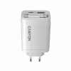 Ładowarka CANYON OnCharge 65RC z wbudowanym kablem USB-C 65W, 1x PD, 1x QC, wtyczka EU, biała