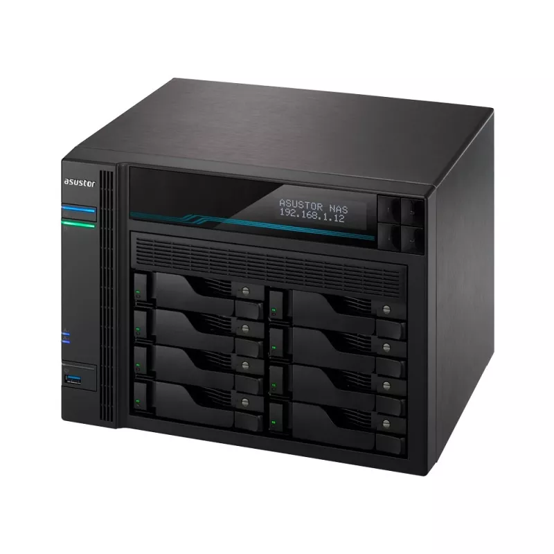 Asustor Lockerstor 10 AS6510T NAS Tower Intel Atom® C3538 8 GB DDR4 0 TB ADM Czarny