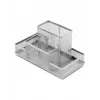 Piórnik Forpus, srebrny, pusty, 4, perforowany metal 1005-013