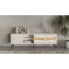 TV cabinet cama meble INSERTO 3D1W 190x40x62 cm wykończenie cashmere z LED