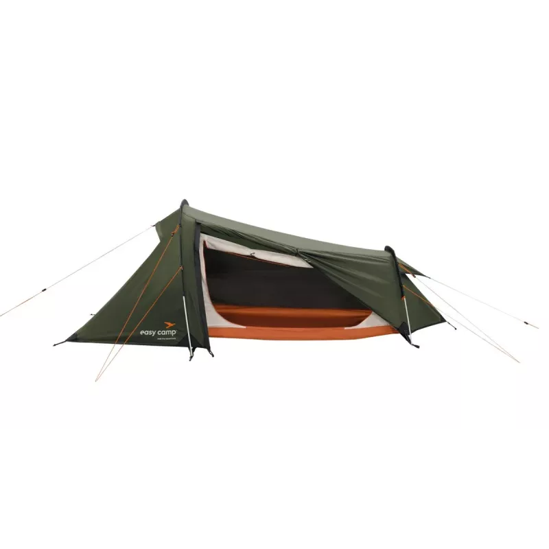 Namiot tunelowy easy camp Sarek 1 (ciemnozielony/pomarańczowy, 2025) — jednoosobowy, konstrukcja tunelowa