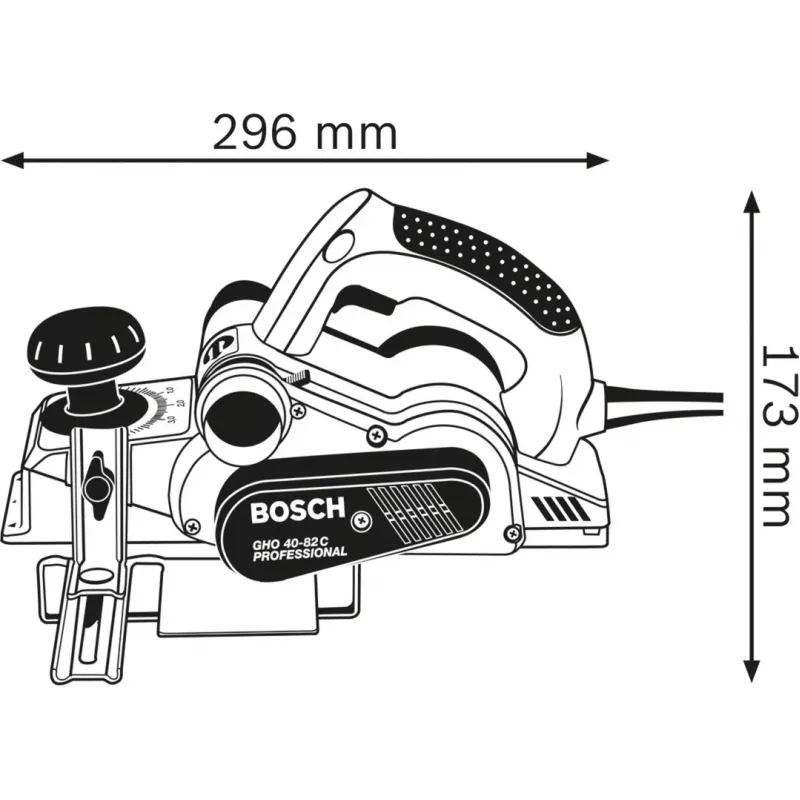 Bosch GHO 40-82 C Professional Czarny, Niebieski, Srebrny 14000 RPM 850 W