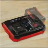 Einhell Power-X-Twincharger 3 A Ładowarka do akumulatorów do użytku wewnętrznego Czarno-Czerwona (4512069)