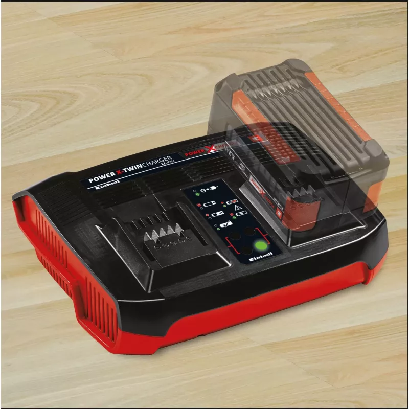 Einhell Power-X-Twincharger 3 A Ładowarka do akumulatorów do użytku wewnętrznego Czarno-Czerwona (4512069)