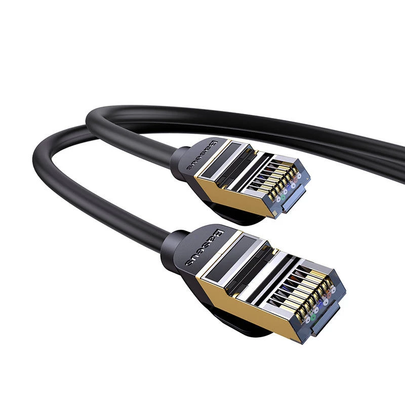 Kabel sieciowy Baseus Ethernet RJ45, 10 Gb/s, 1 m (czarny)