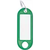 Zawieszki na klucze WEDO 262 101804 — zielone identyfikatory z tworzywa sztucznego 21 × 52 mm, opakowanie 10 szt.
