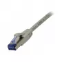Kabel krosowy RJ45 - CAT6A 500 MHz - 1,0 m - szary - S-STP(S/FTP) - testowany komponentowo (certyfikat GHMT) - AW