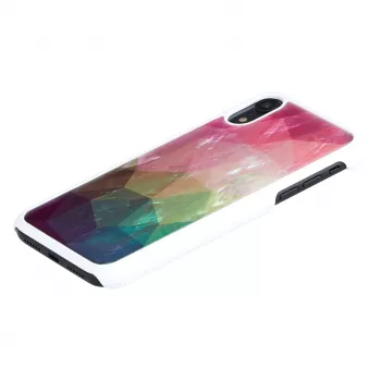 Etui na smartfona iKins do iPhone XR – wzór kwiatów wodnych, biały
