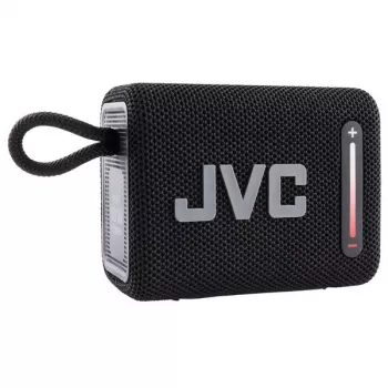 Głośnik przenośny JVC XS-E114B, wodoodporny IPX6, Bluetooth 5.3, 5 W RMS, bateria 2000 mAh, radio FM, TWS, czarny