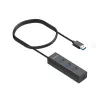 UNITEK Y-3089V01 koncentrator interfejsów USB 3.2 Gen 1 (3.1 Gen 1) Typ-A 5000 Mbit/s Czarny
