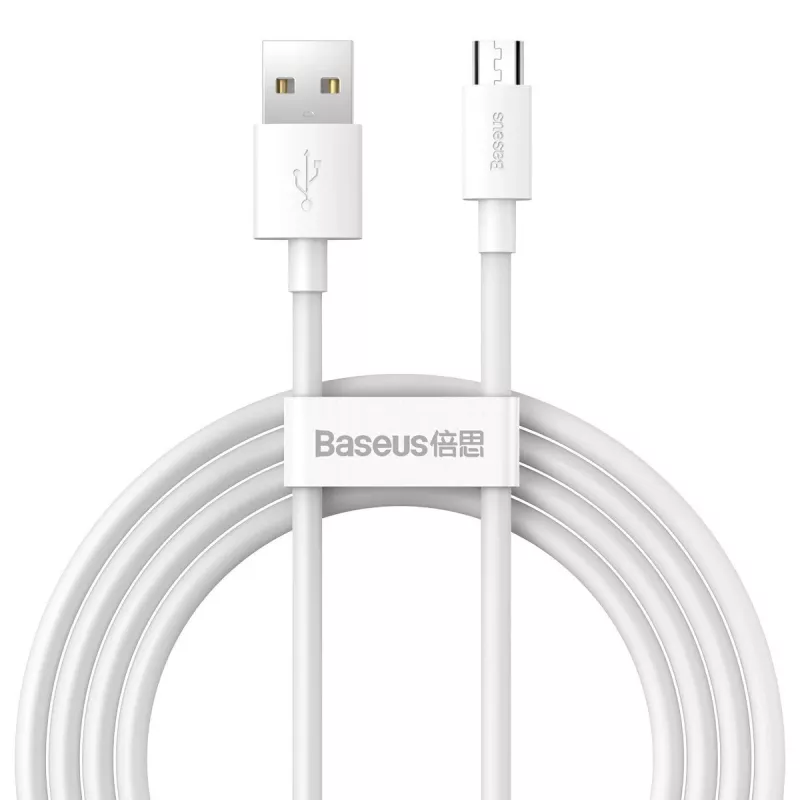 Kabel USB A na Micro-USB B Baseus TZCAMZJ-02 1.5 m Biały