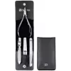 ZWILLING 97438-004-0 4-częściowy zestaw do manicure w czarnym skórzanym etui kieszonkowym